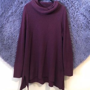 Sold! Cowl-neck Plum/Wine Oversized Sweater